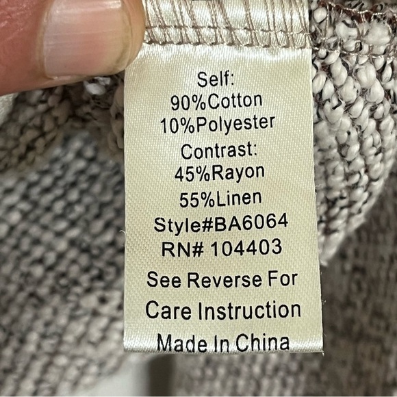 Women’s Blu Pepper Layered Knit Sweater With Linen Plaid Bottom Size Small - Picture 5 of 11